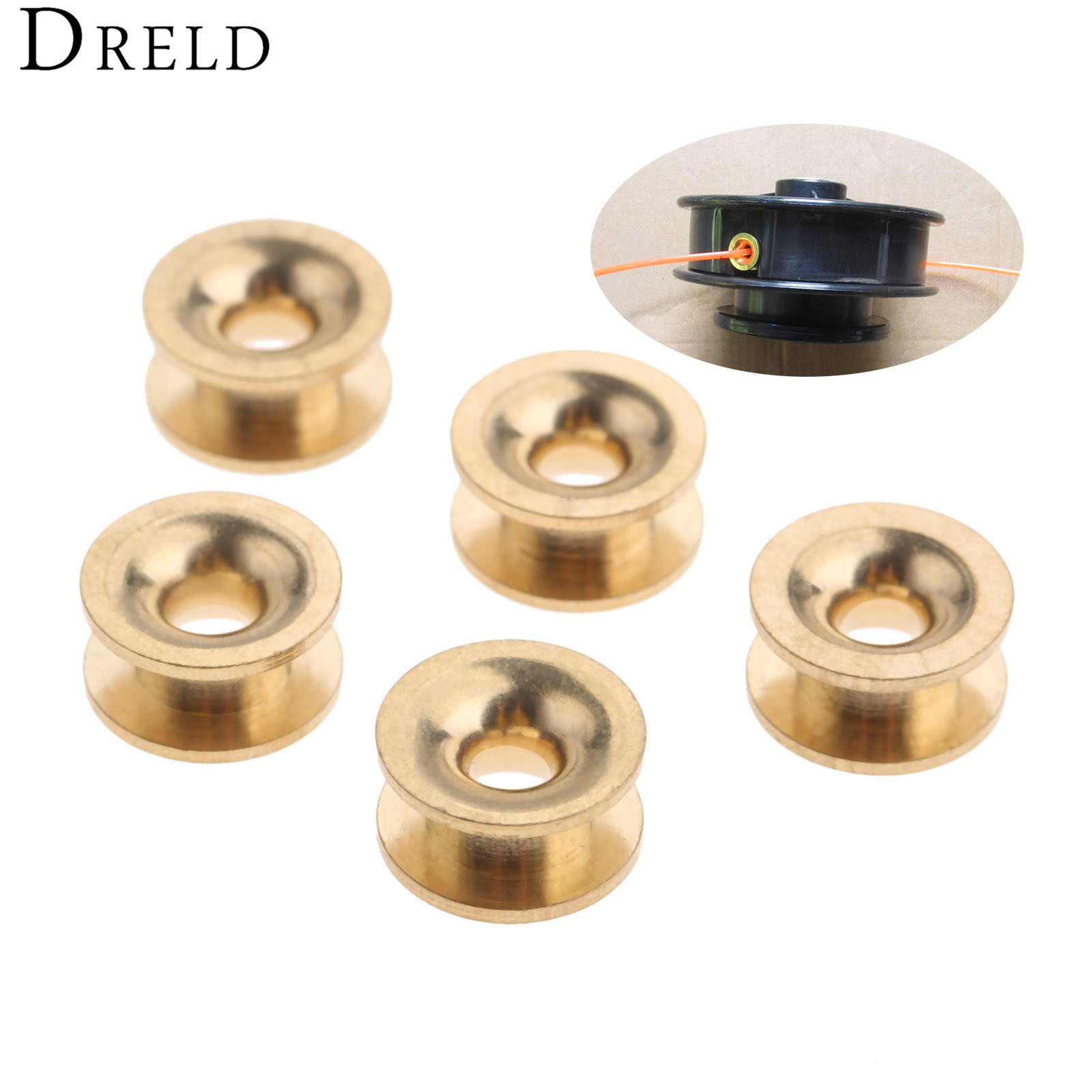 DRELD 5Pcs / lot ݼ Ʈ  Eyelet   Ϲ   Ƽ Ʈ   Ϲ /DRELD 5Pcs/lot Metal Trimmer Head Eyelet Garden Tool Parts For Universal H